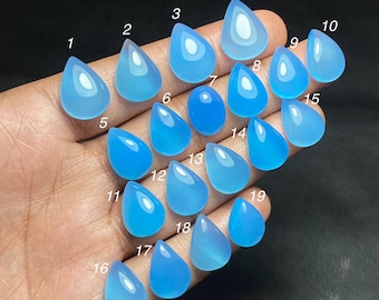 Natural Blue Chalcedony Cabochon, Chalcedony Gemstone For Jewelry Making. Code: 8529