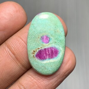Natural Ruby Fuchsite Cabochon, Ruby Fuchsite Oval, Ruby Fuchsite Loose Gemstone, Ruby Cabochon For Jewelry Making, 18ct, 28×17×4mm, 8470