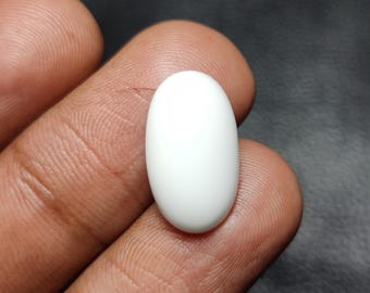 Naturlig vit korall cabachon, vit korall ädelsten för tillverkning av smycken, halsband, örhängen, vit korall, 7 st, 18x10x5 mm, Fs8292