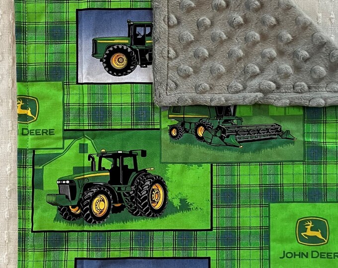 John Deere Baby Lovey Mini Security Blanket Minky Cotton Etsy
