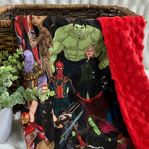 Avengers Baby Lovey, Marvel Minky Baby Burp Cloth, Avengers Security Blanket, Superhero Chewey, Boy Girl Gift, Hulk Ironman Shower Present