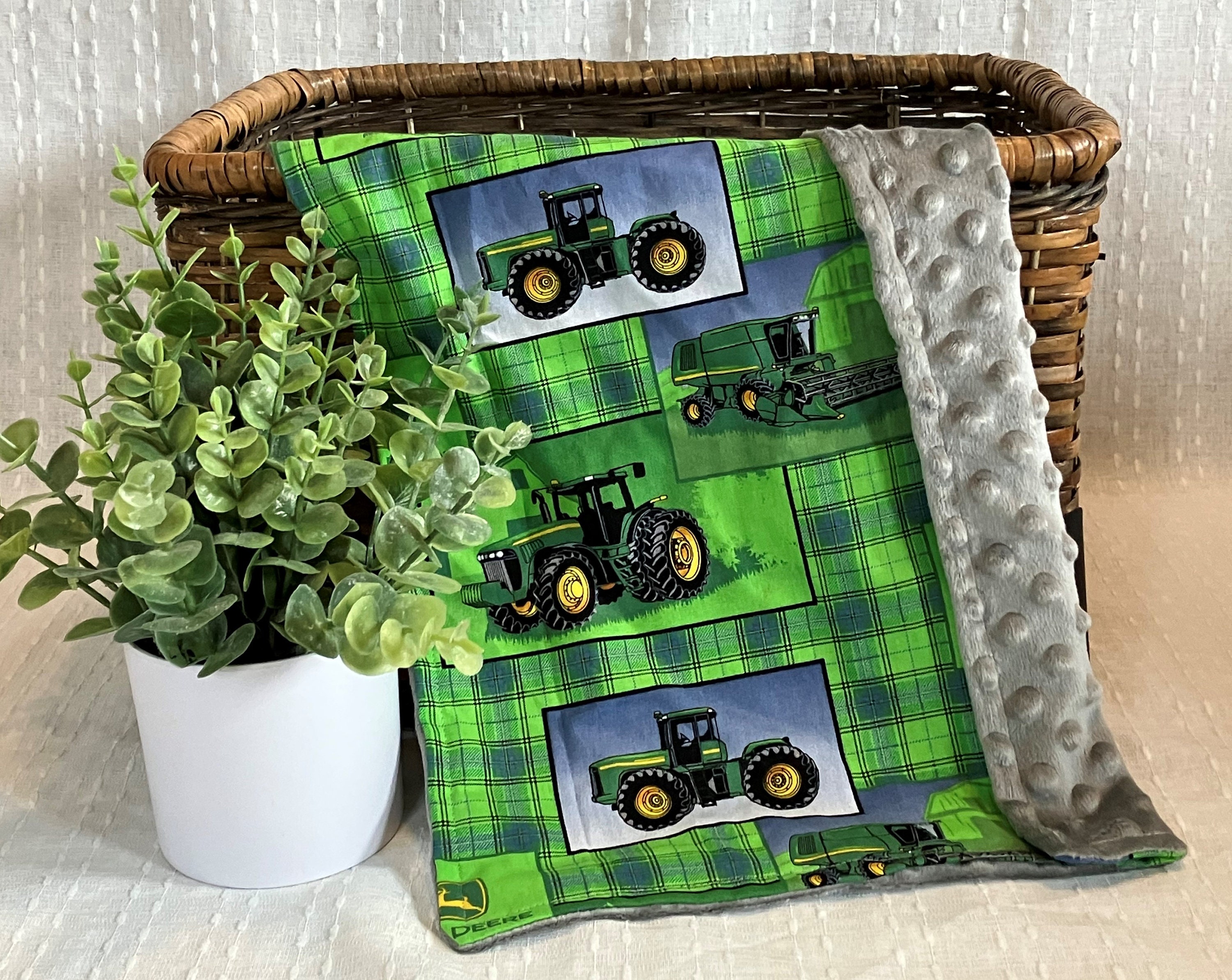 John Deere Baby Lovey Mini Security Blanket Minky Cotton Etsy