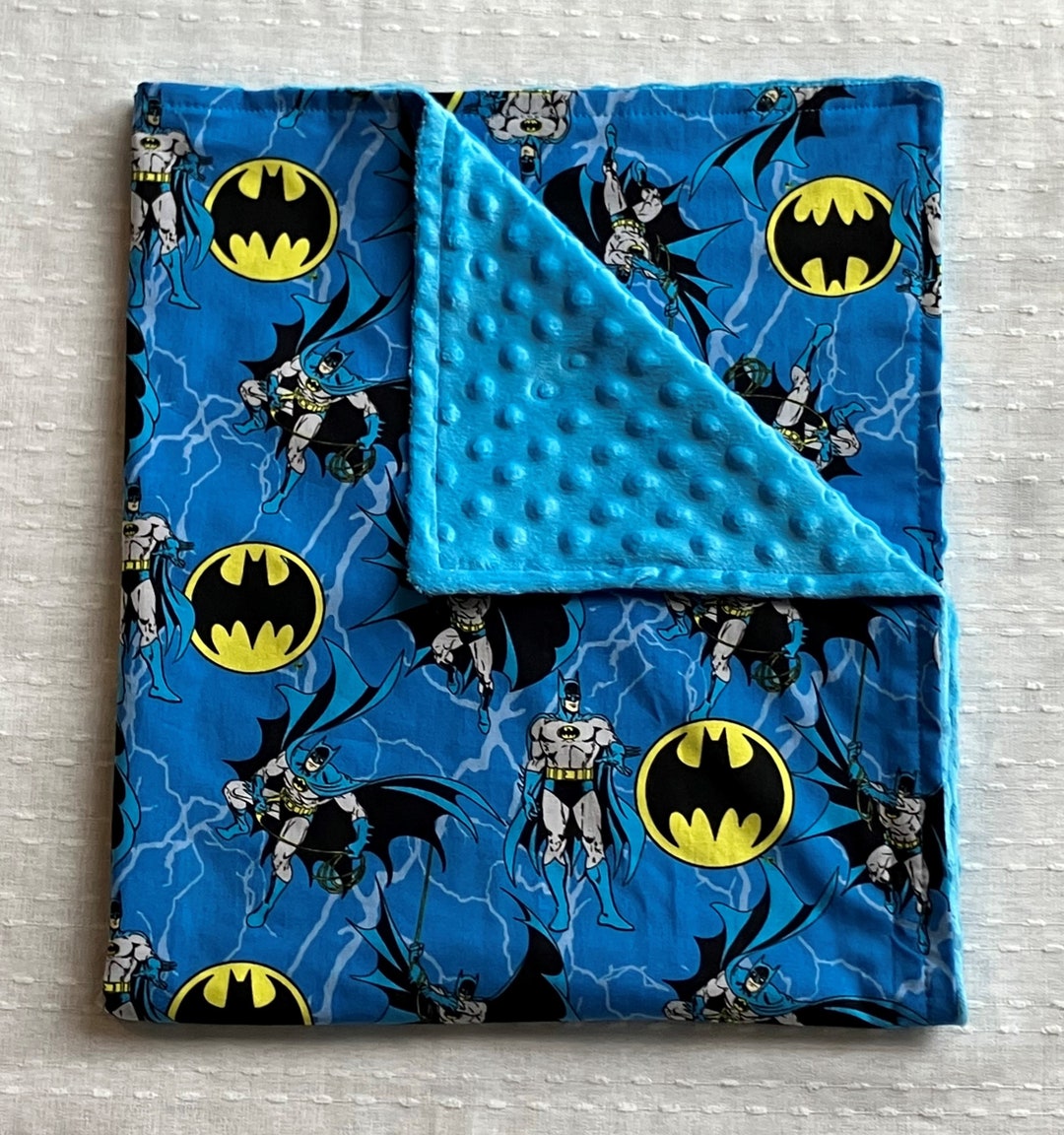 Batman Baby Blanket Minky Cotton Superhero Gift Etsy
