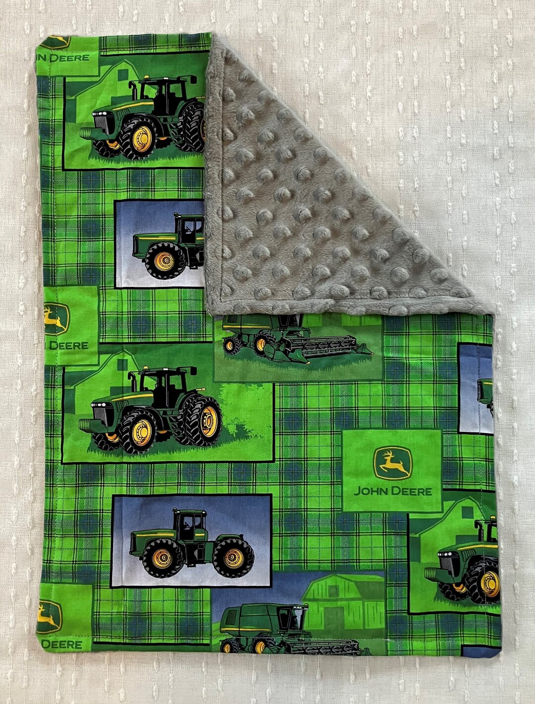 John Deere Baby Lovey Mini Security Blanket Minky Cotton Etsy
