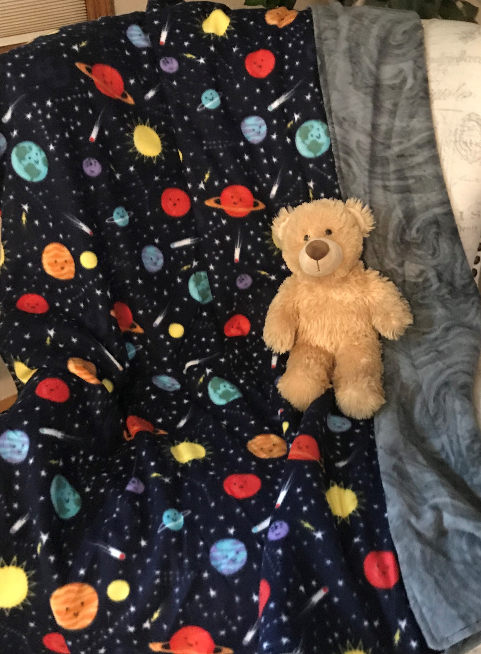 Space 48 X 54 Blanket Fleece Baby kids Toddler Etsy