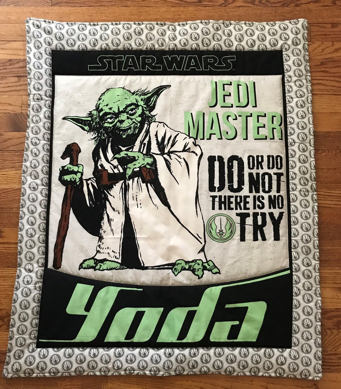 Star Wars Yoda Baby Quilt Classic Thick Throw Blanket Toddler Etsy