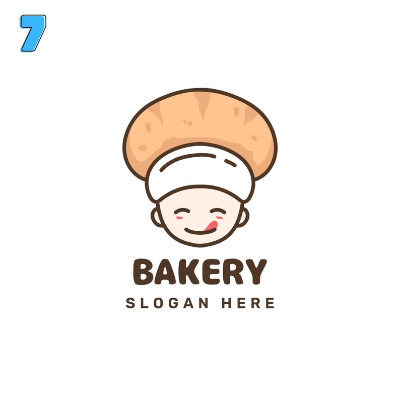 Bakery Logo, Baker, Chef Logo, Muffin Logo, Bread Logo, Bakery, Custom