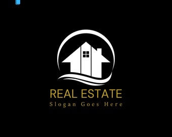 Real Estate Logo, Pre-Made Logo, Black Logo, Professional Logo, Gold Logo