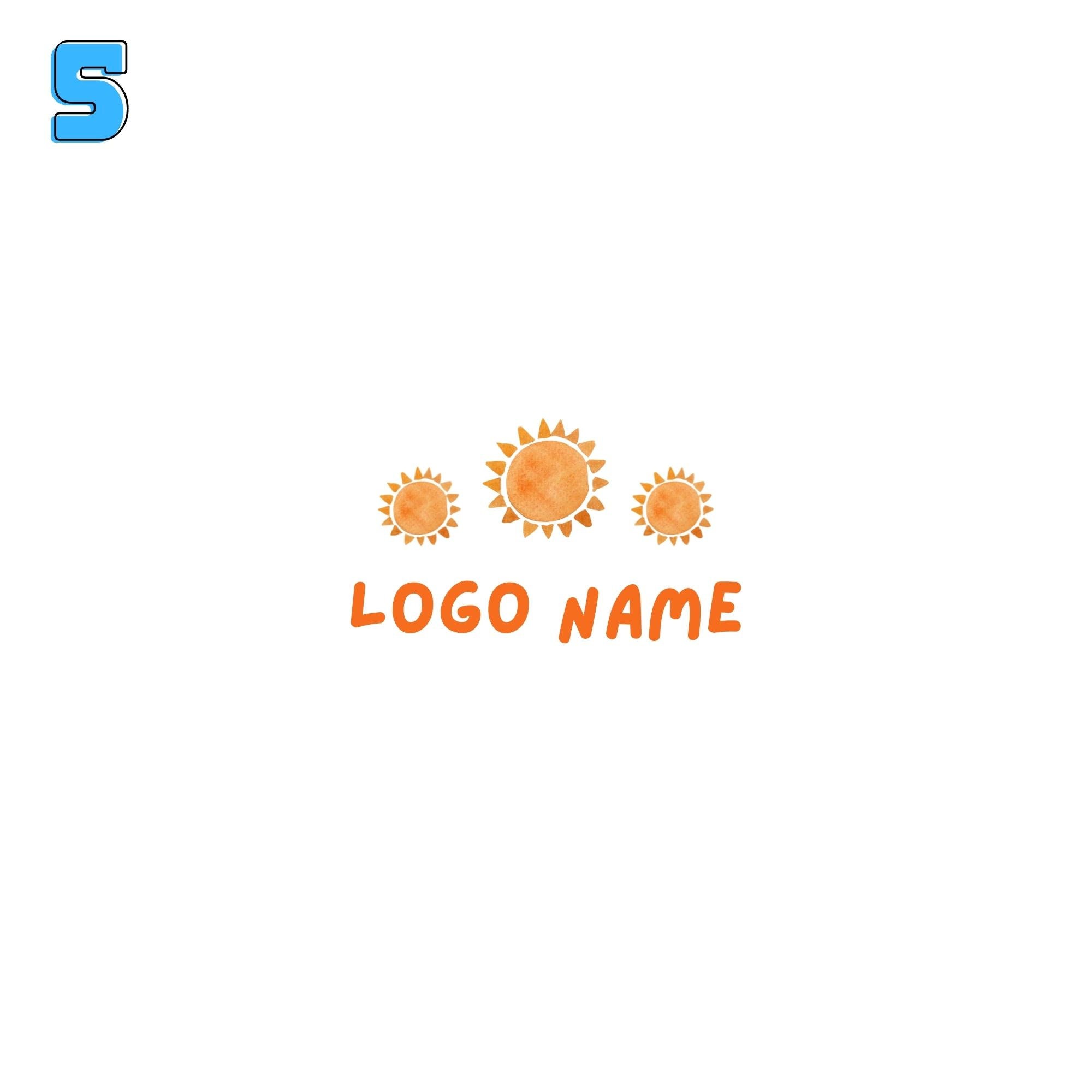 Sun Logo, Summer Logo, Spring Logo, Sunshine Logo, Warm Logo, Sunny ...