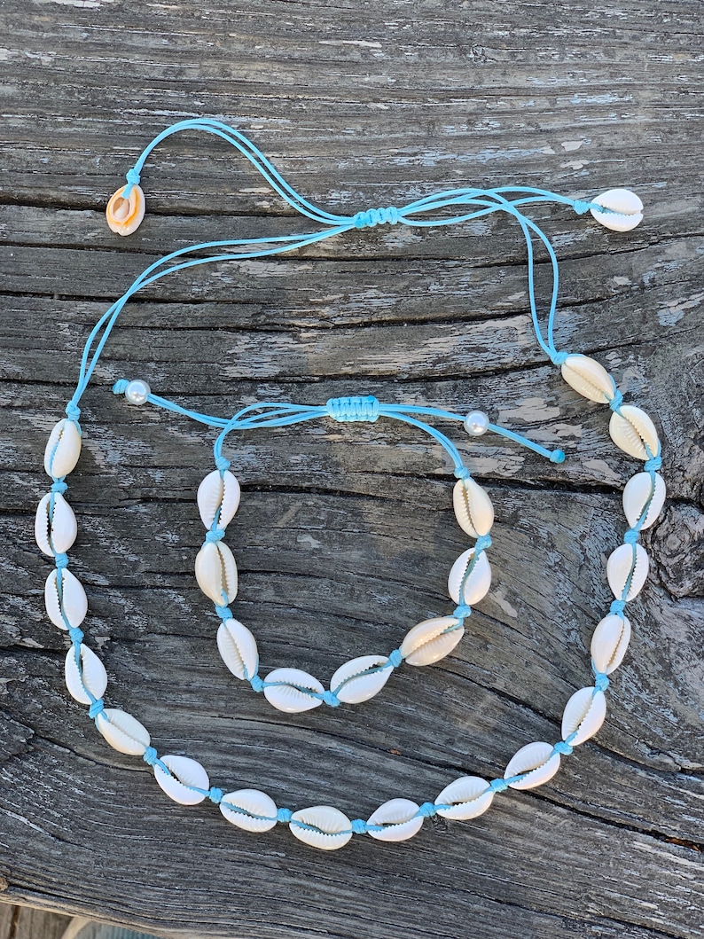 Shell Necklace Anklet SET Vsco Stuff Handmade Seashell Etsy