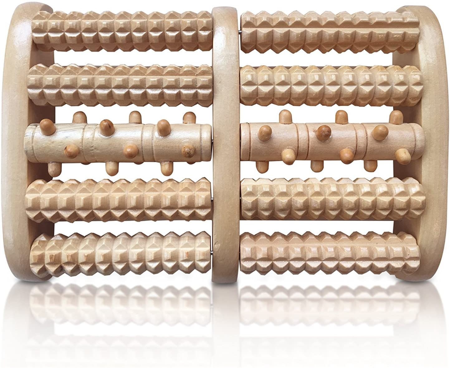 Dual Foot Massager Wooden Roller Feet Acupressure Reflexology Etsy