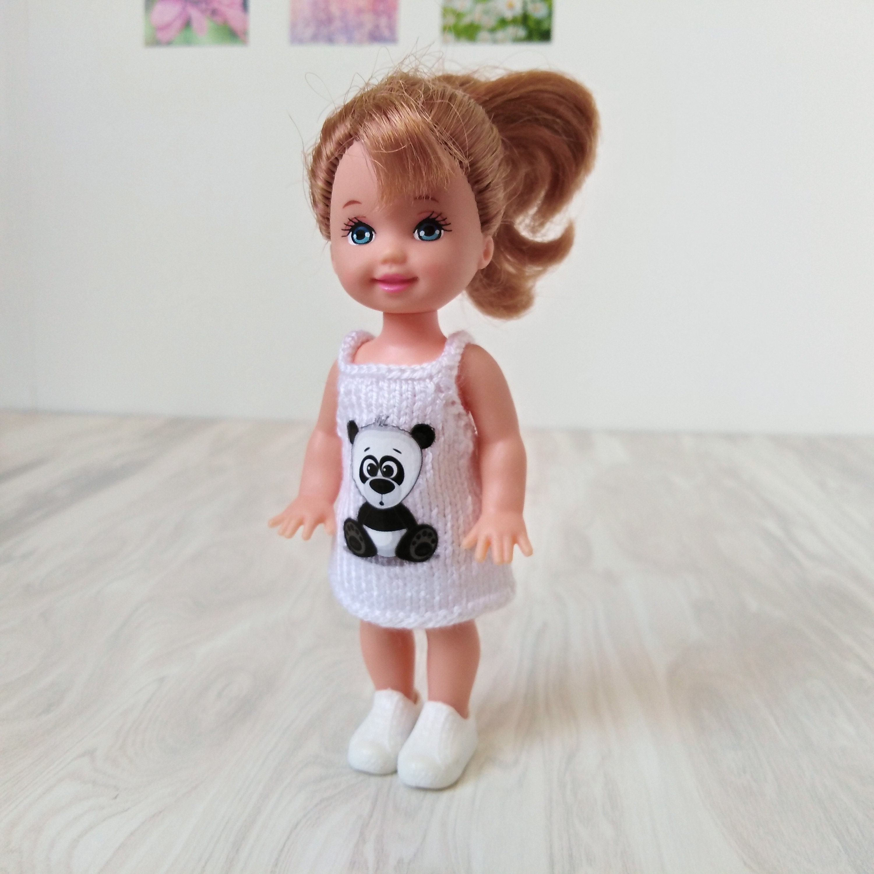 Dress for Kelly Doll / Knitted Outfit for Kelly Barbie / Dress Etsy