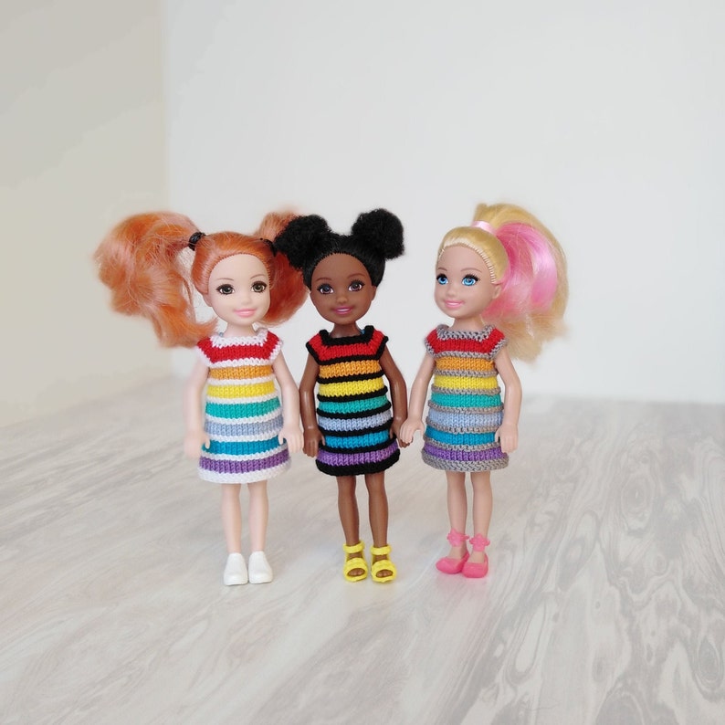 Rainbow dress for Chelsea doll Barbie Chelsea Summer Dress