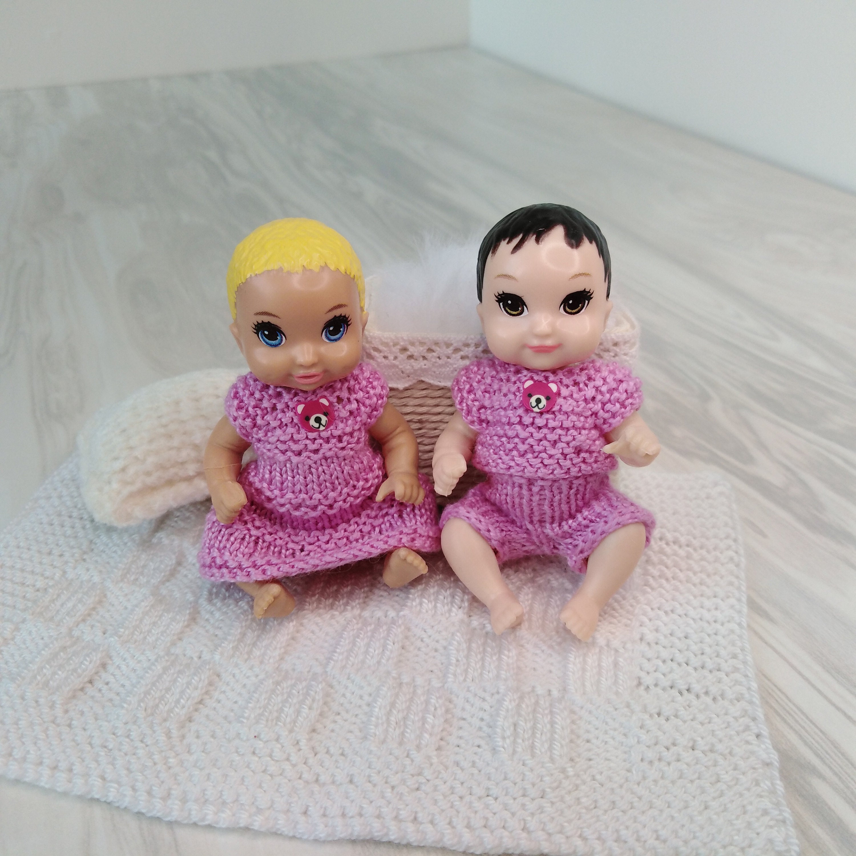 Knitted clothes for Barbie Baby / 16 scale Baby clothes / 2.5 Etsy