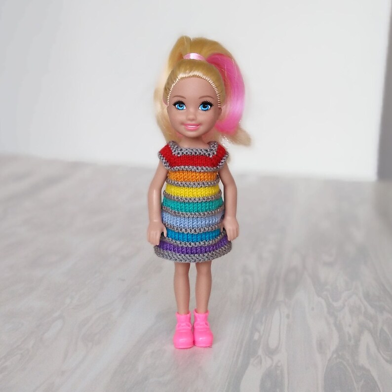 Rainbow dress for Chelsea doll Barbie Chelsea Summer Dress