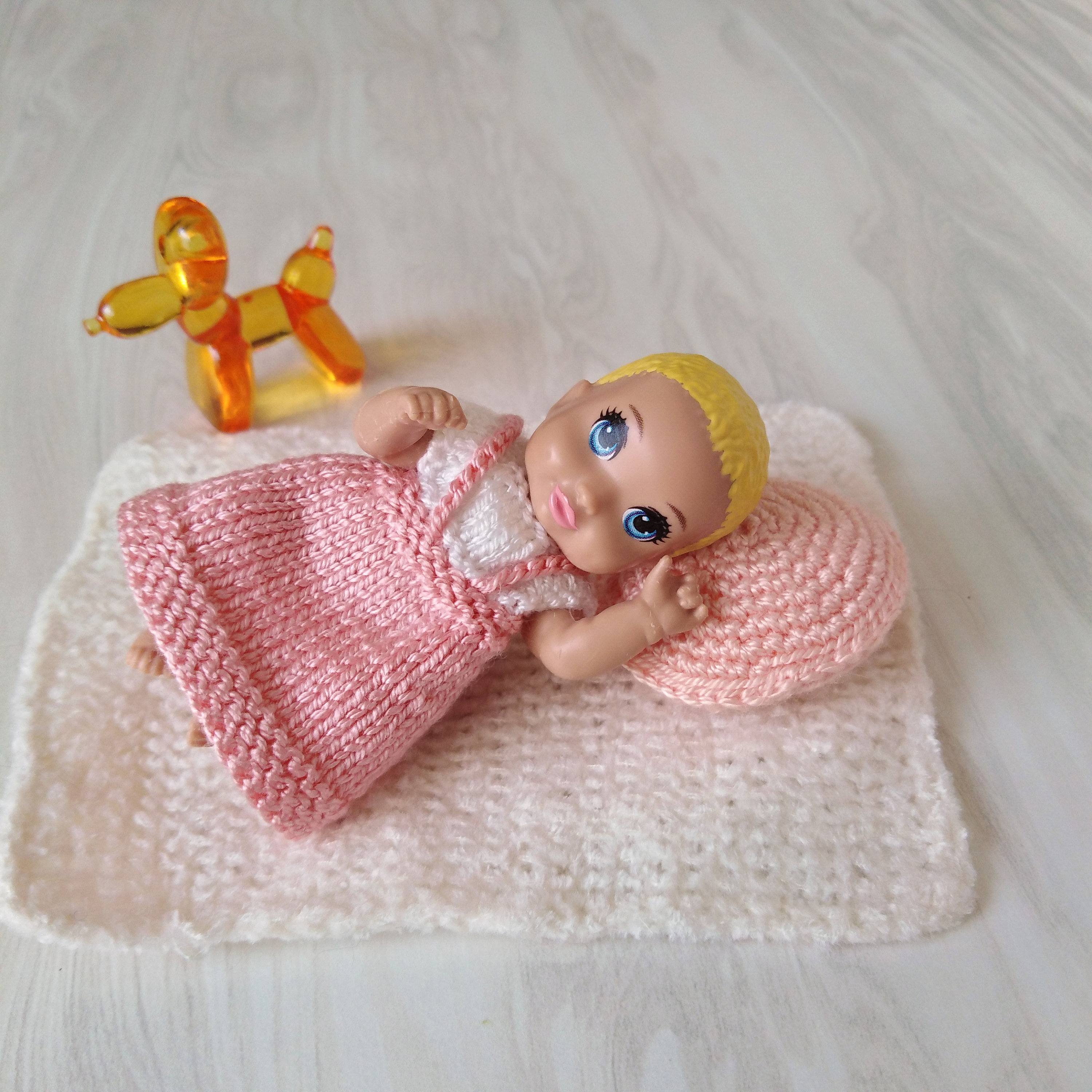 Barbie Baby knitted dress 1:6 scale Baby clothes. 2.5 3 | Etsy