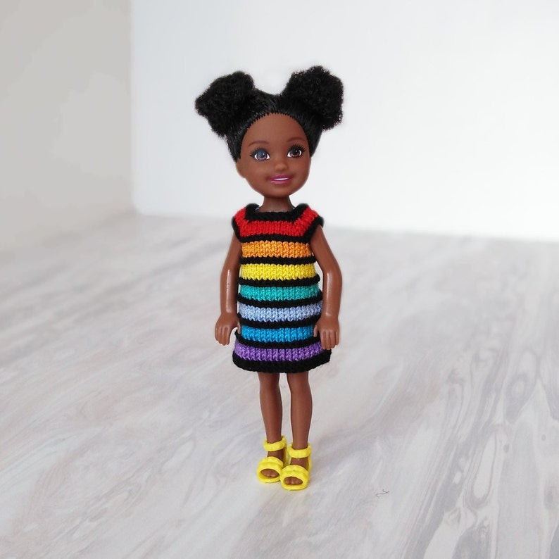 Rainbow dress for Chelsea doll Barbie Chelsea Summer Dress