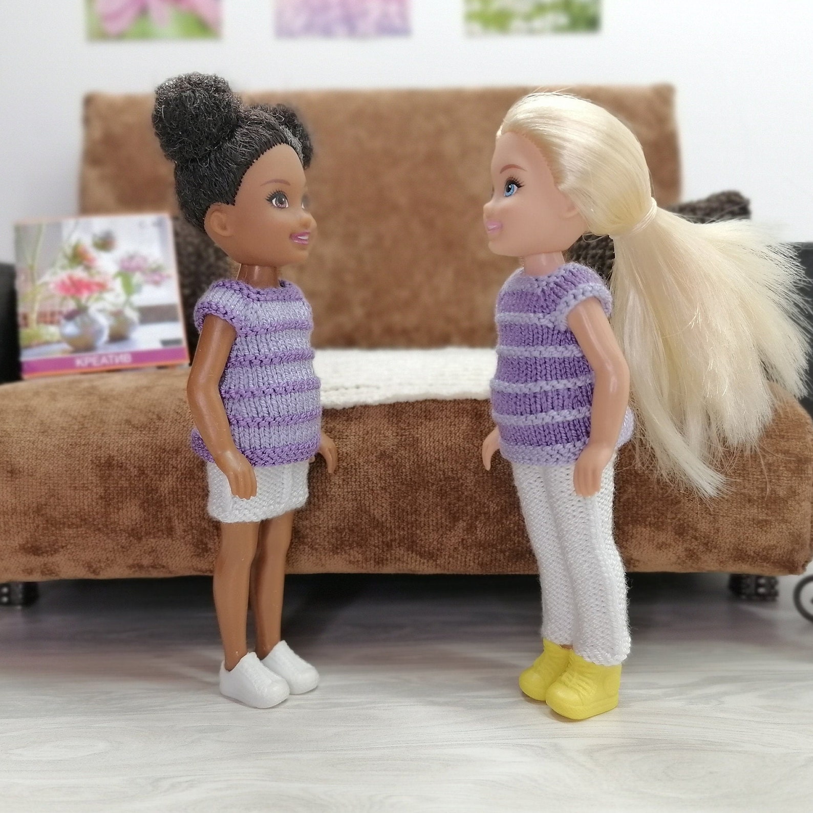Chelsea Barbie Doll Clothes / Knitted Barbie Chelsea Clothes | Etsy