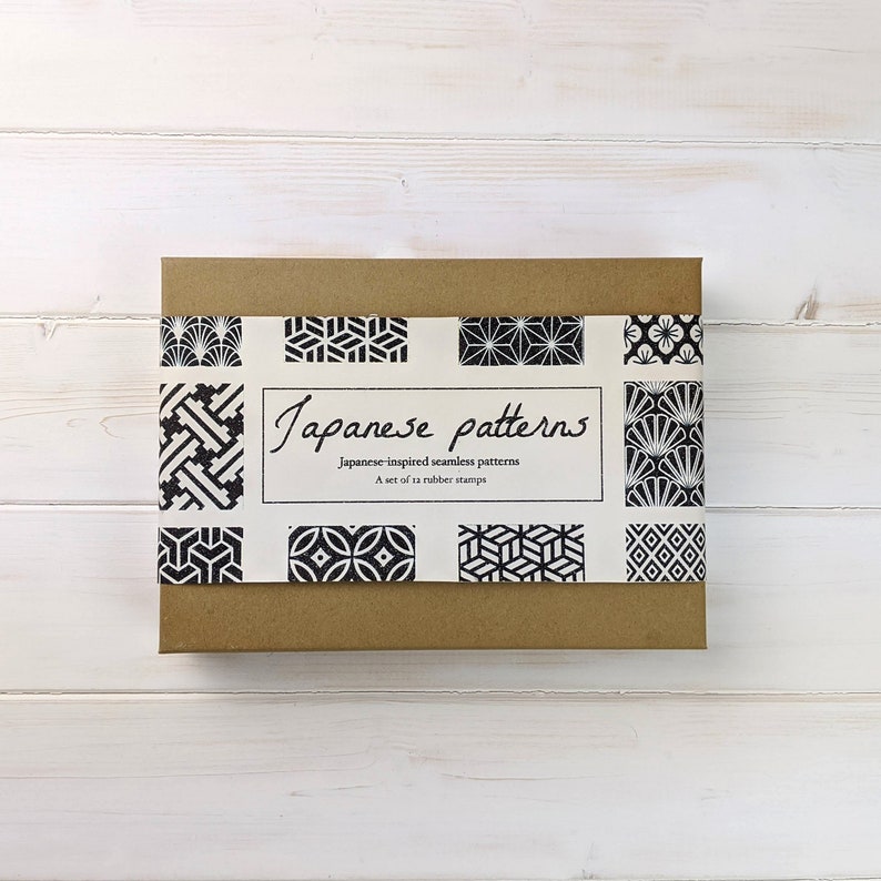 Japanese Rubber Stamp Set Rubber Stamps Seamless Pattern | Etsy