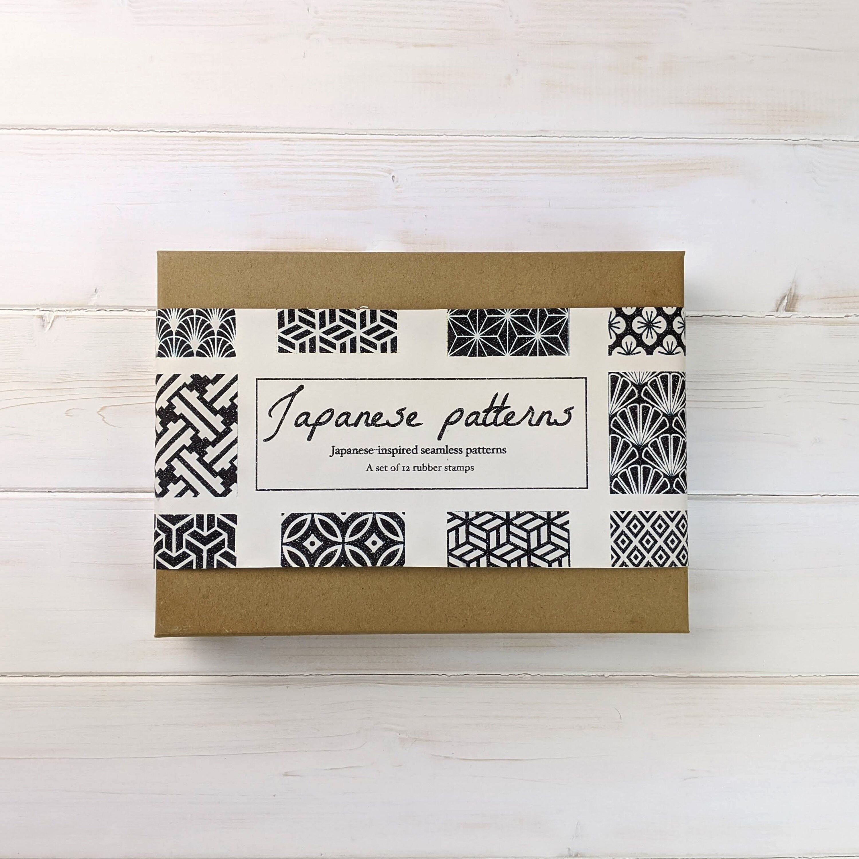 Japanese Rubber Stamp Set Rubber Stamps Seamless Pattern | Etsy