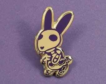 Skelly Bunny · Hard Enamel Pin