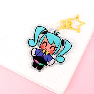初音ミク | ボーカロイド | 2.5インチ アクリルチャーム | - Etsy 日本