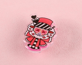 Valentino | Hazbin Hotel | 1.5" Acrylic Pin with Epoxy |