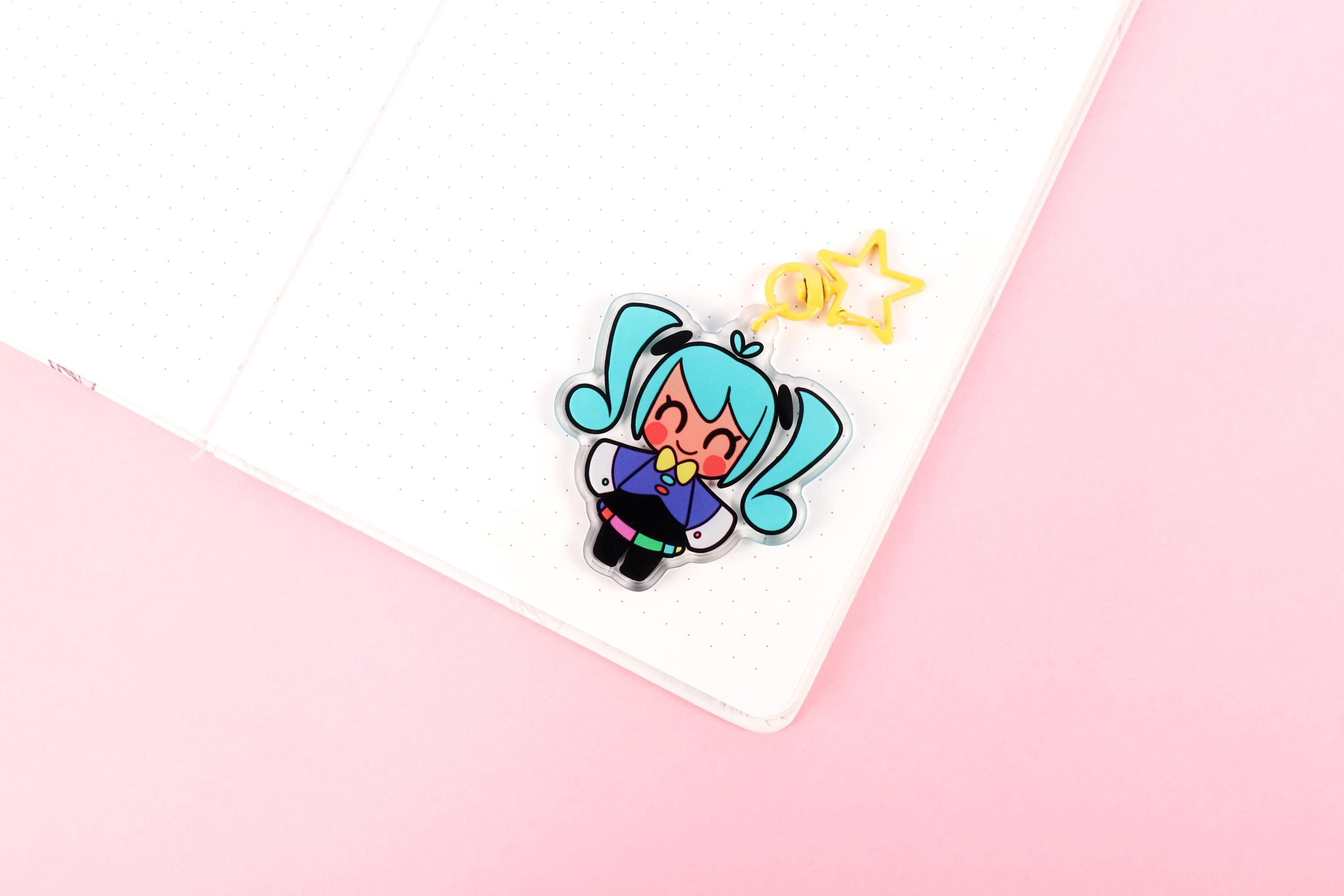 初音ミク | ボーカロイド | 2.5インチ アクリルチャーム | - Etsy 日本