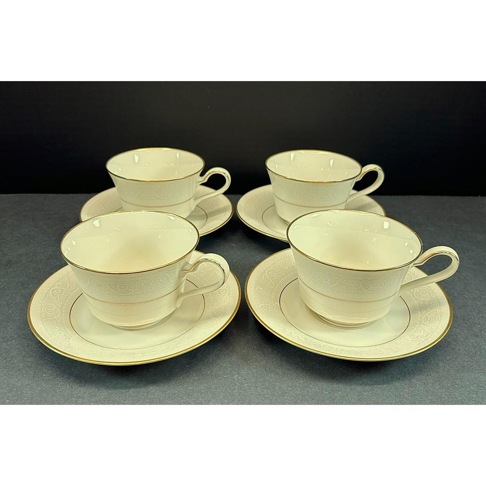 ①ノリタケ　Noritake　MAISON FLEUR　ダイヤモンドコレクション ノリタケダイヤモンドコレクション カップ&ソーサーとプレート 2セット