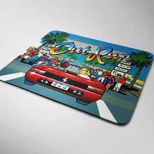 Outrun mouse pad mat usgold c64 Amiga Atari Retro Gift