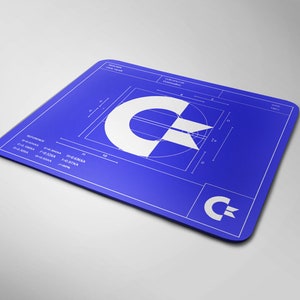 Mouse pad mat Blue Print commodore c64 Amiga Retro Gift