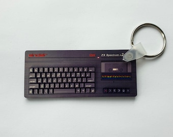 ZX Spectrum plus 2 Schlüsselring Retro Geschenk