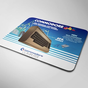 Commodore 64 Box  mouse pad Retro Gift