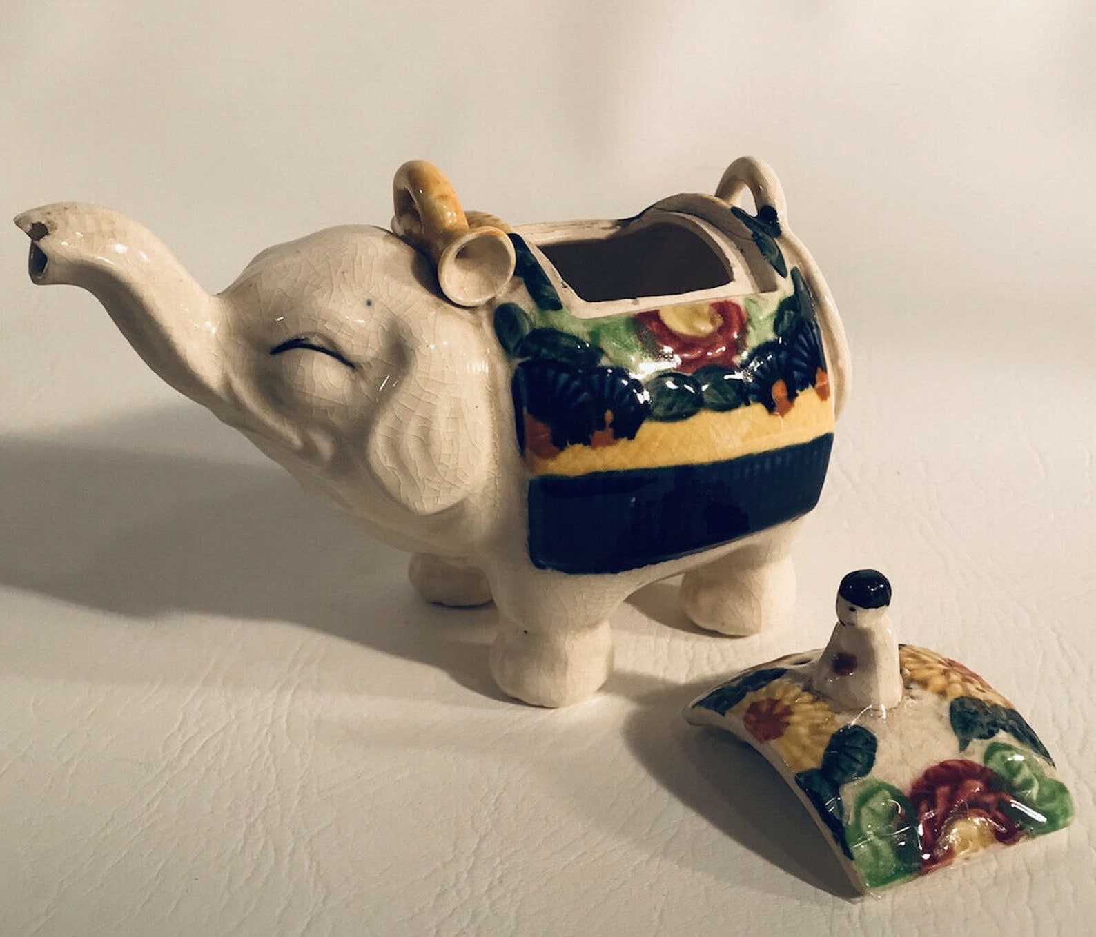 Japan Elephant Teapot Or Creamer Hand Painted 6.5 X 5.5 Etsy