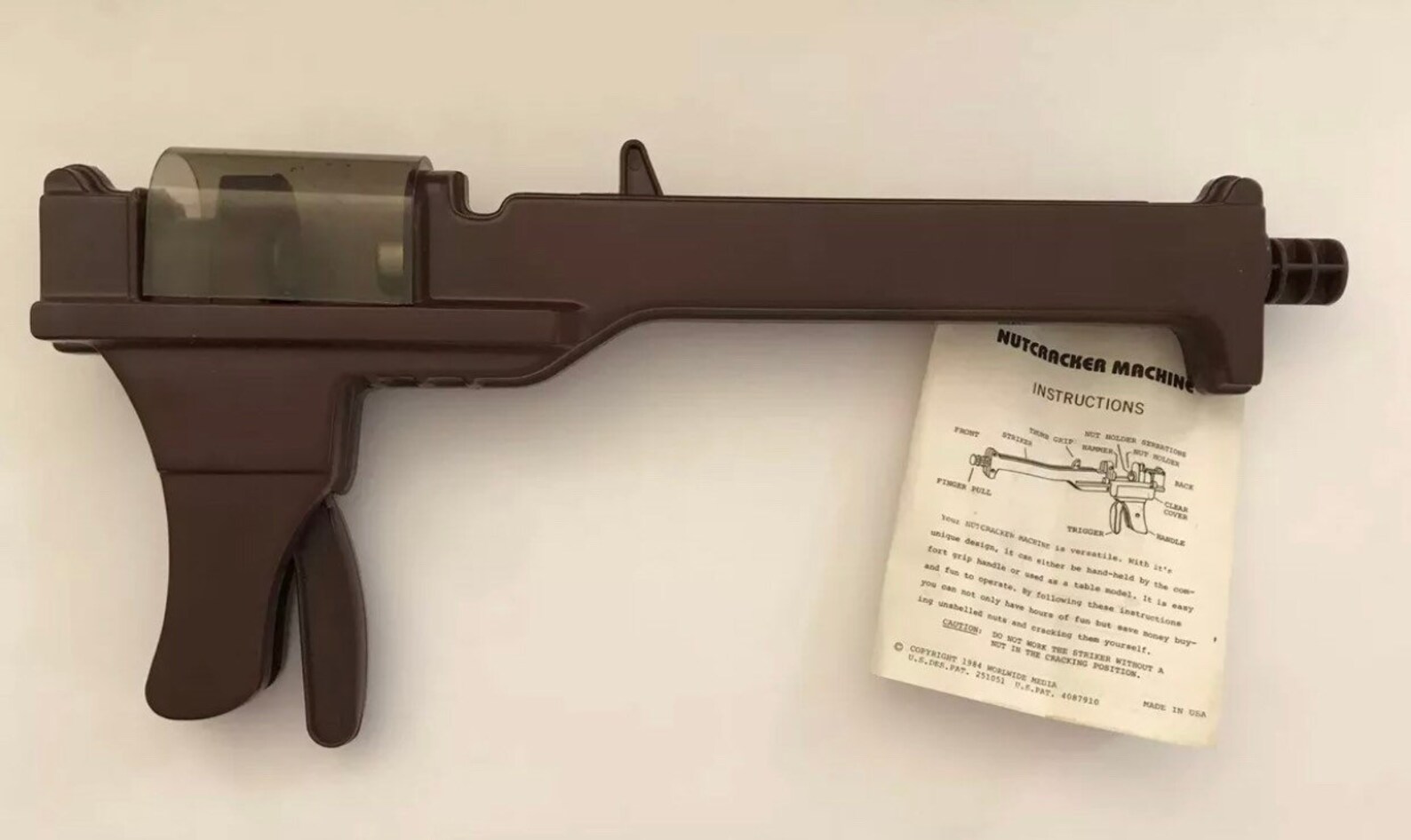 Nutcracker Gun Mid Century Machine Gun 1976 Nuts/Walnuts Etsy