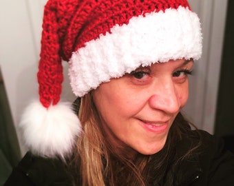 Crochet Santa Hat: Winter Holiday Hat