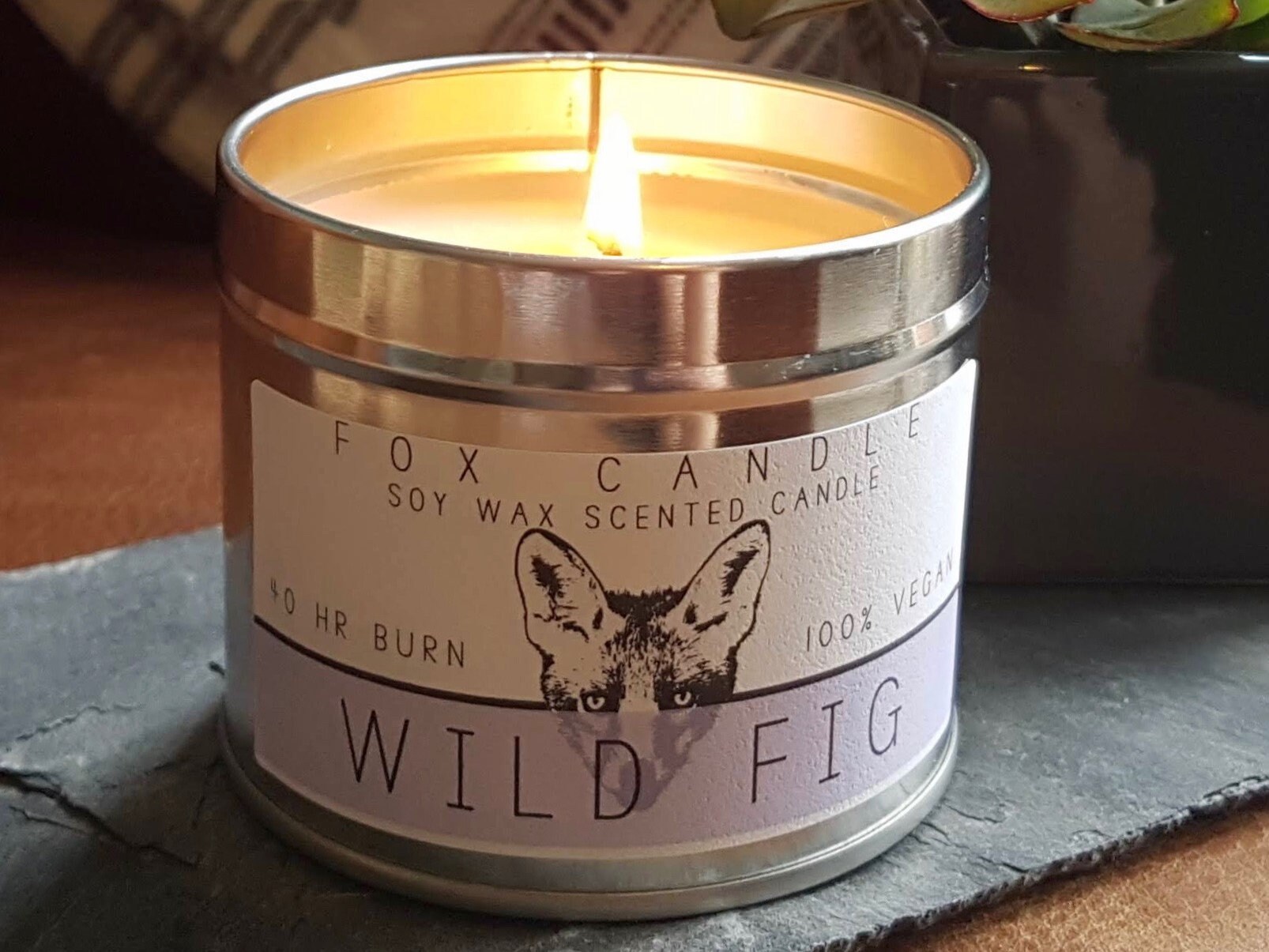 Wild Fig Scented Soy Candle Calming Candle Made in UK Vegan Etsy