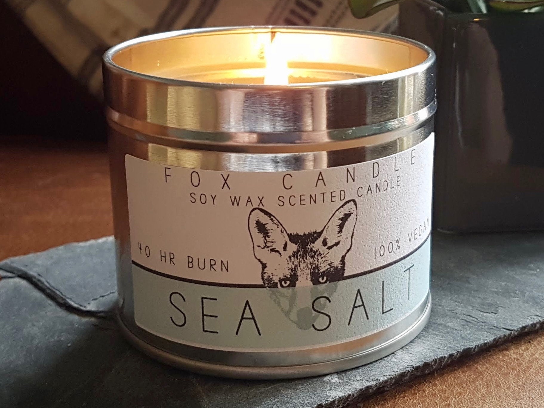 Sea Salt Scented Soy Candle Beach Candle Salt Candle Fresh Etsy