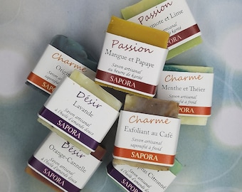 Set of 8 mini handmade soaps
