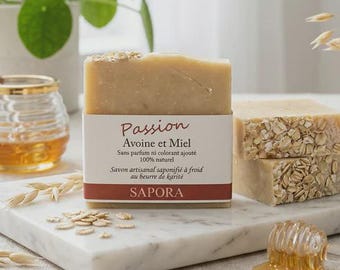Oat, honey and shea butter, all-natural handcrafted soap