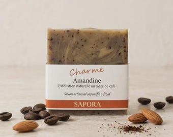 Amandine, Handmade exfoliating soap with almond and honey scent