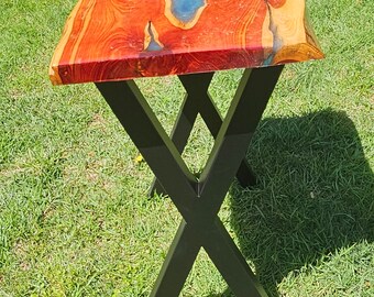 Blue cedar resin sofa table