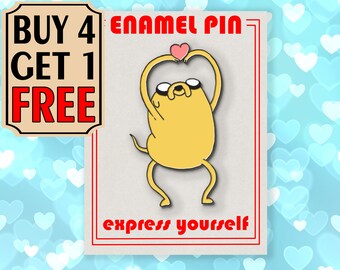 Middle Finger Up Jake Enamel Pin