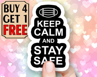 Stay Calm Sticker You Are Enough Sticker Positive Energy Sticker Sticker Pack Pack of 5 Stickers Cute Aesthetic Sticker Pack Flowers