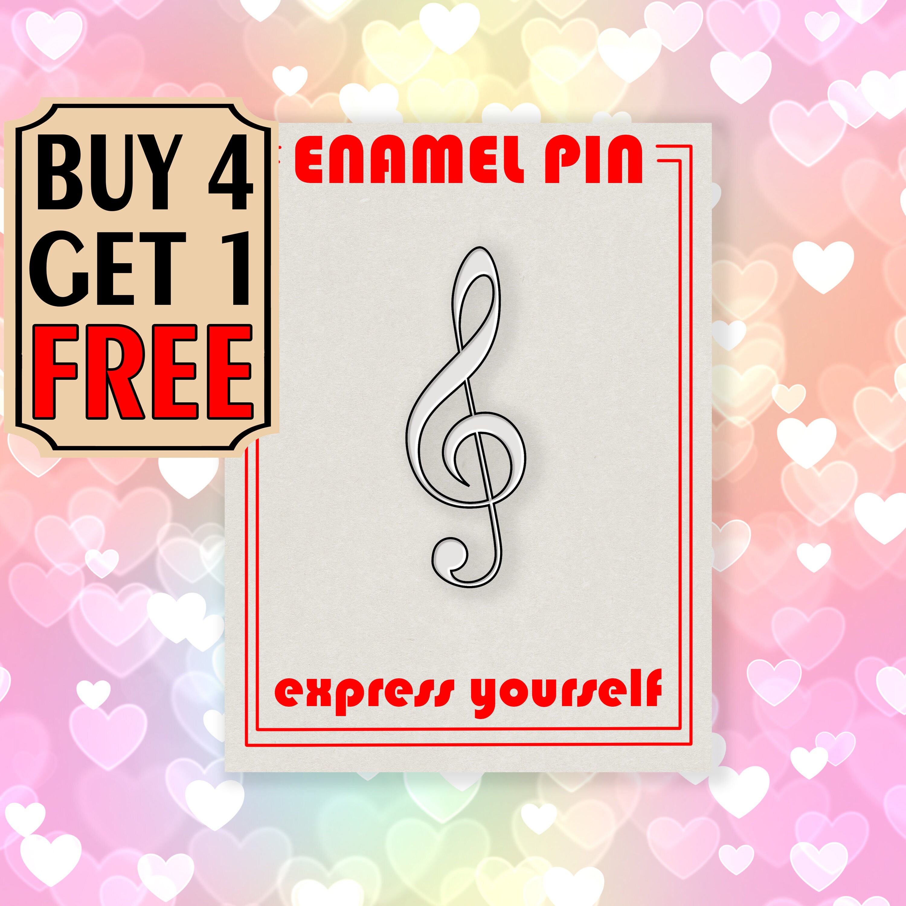 Music Clef Enamel Pin Symbol Art Enamel Pins Hat Pins Lapel | Etsy
