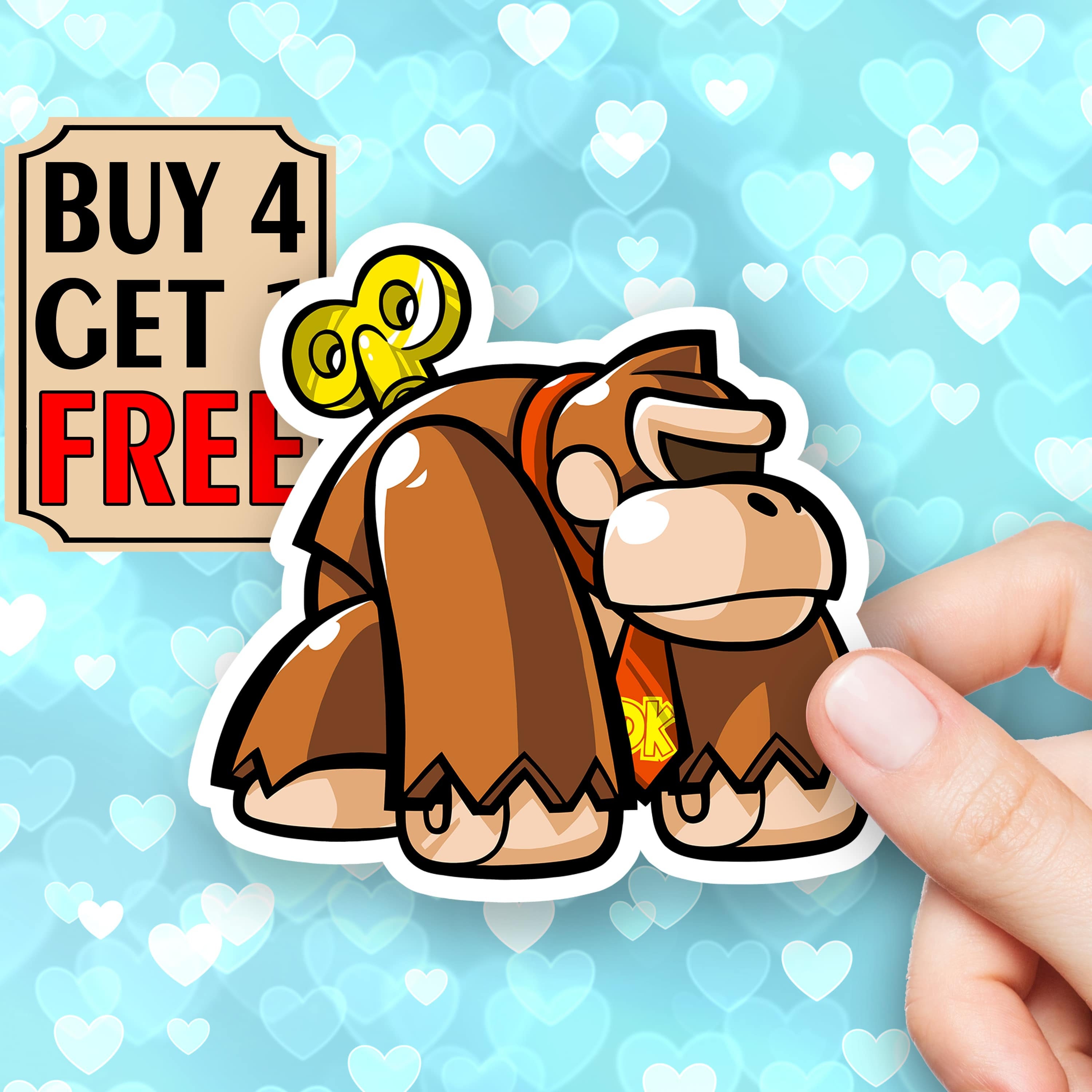 Donkey Kong Sticker Anime Sticker Funny Monkey Stickers Laptop Etsy