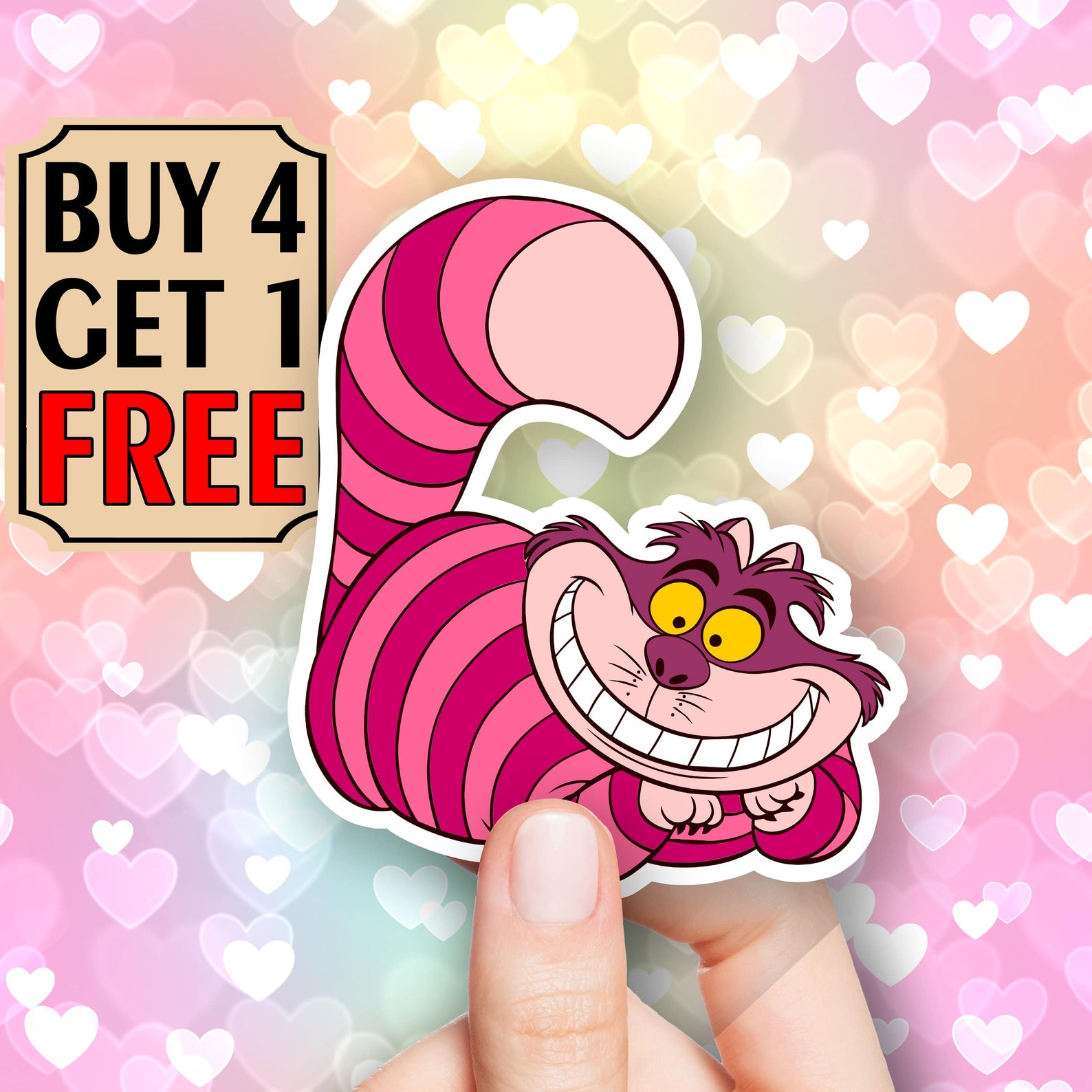 Funny Cheshire Cat Sticker Alice In Wonderland Cute Stickers Etsy