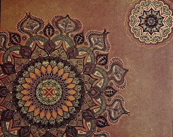 Tableau "MANDALA cuivre"