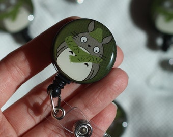 Portacredencial retráctil de Studio Ghibli Totoro / Soporte para credencial para profesores, personal sanitario y técnicos / Credencial de identificación para el trabajo / Regalo para enfermeras