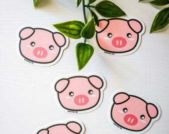 Cute Pig Sticker Gifts for Food Lover Sticker Laptop Decor